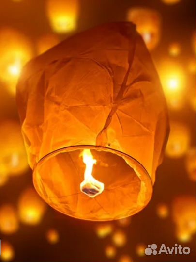 Китайские бумажные фонарики желаний (Цена за 10шт)