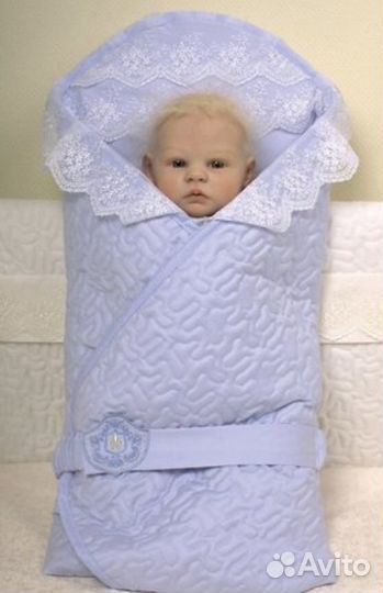 Одеяло-конверт на выписку Lapetty (голубой)