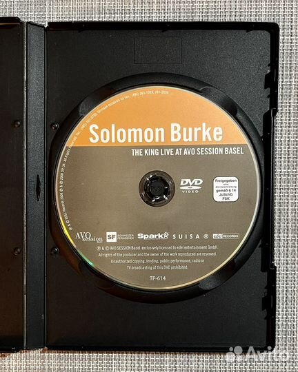Solomon Burke - The King Live AT Avo Session DVD
