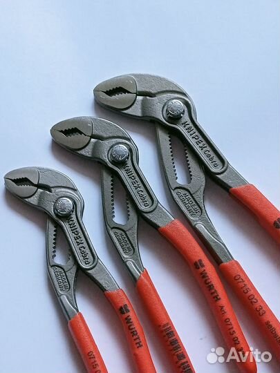 Набор клещей кобра Knipex 125мм, 150мм, 180мм