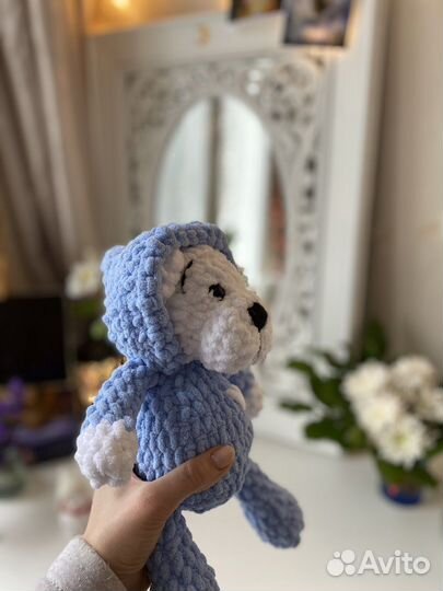 Вязанная игрушка,собачка, ручная работа