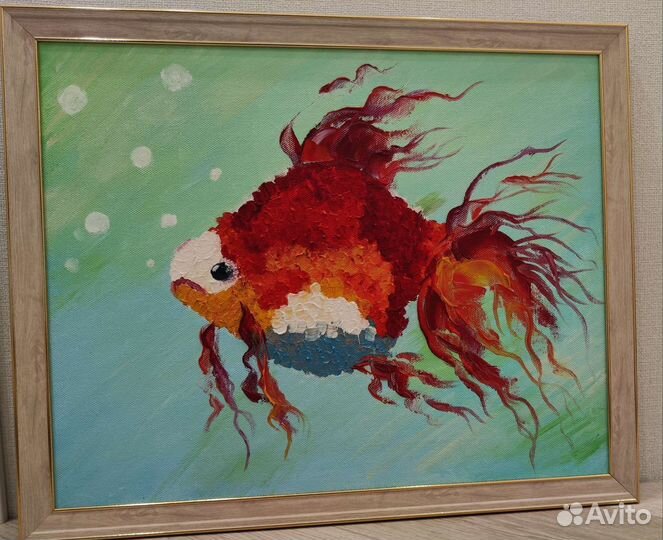 Картина маслом Рыбка