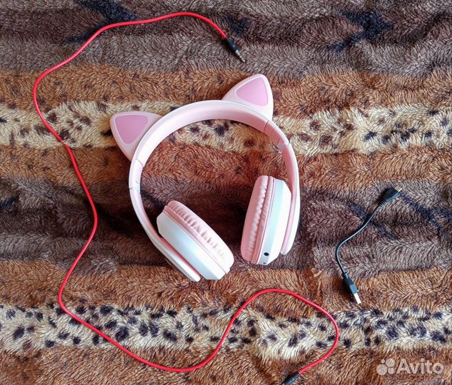 Беспроводные блютуз наушники «Кошачьи ушки»