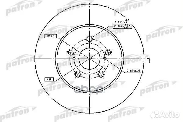 Диск тормозной передн lexus: RX 03- PBD4493 PBD