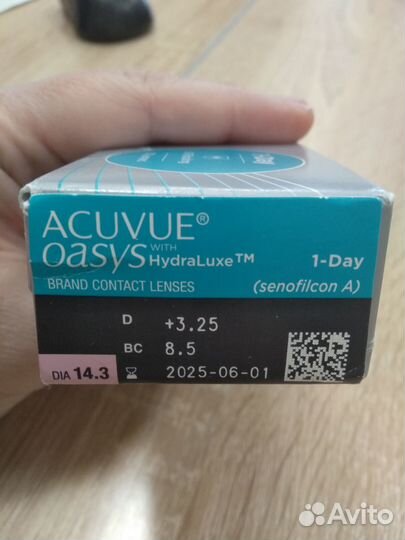 Линзы контактные acuvue oasys 1 day
