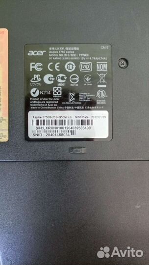 Продам ноутбук Acer 5750 series
