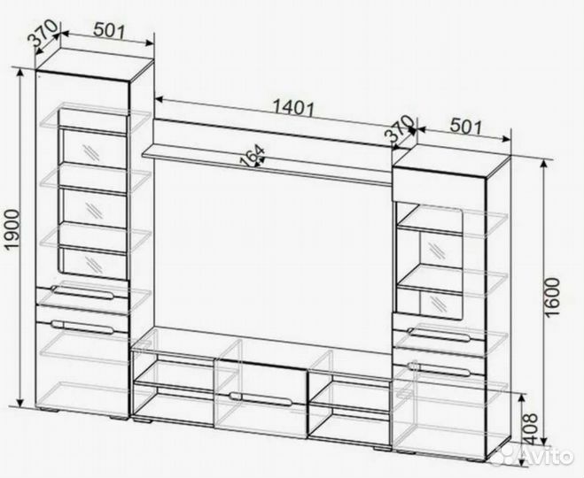 Стенка горка в гостиную новая