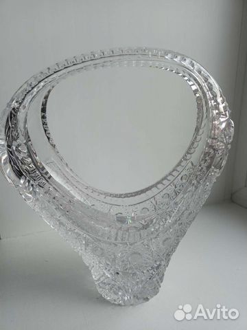Хрустальная ваза корзинка СССР