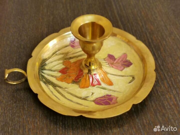 Подсвечник латунь