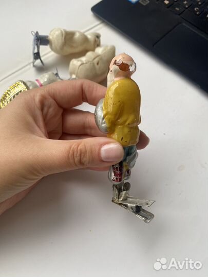 Новогодние елочные игрушки СССР на прищепке