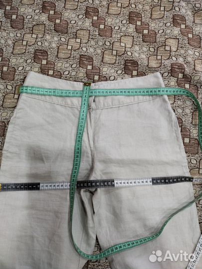 Льняные брюки на высоких 44-46