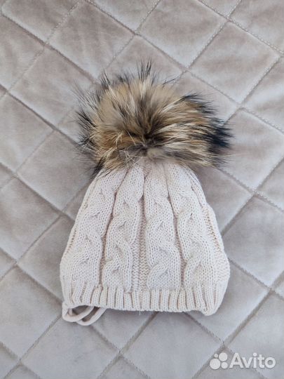 Шапка для новорожденного зима
