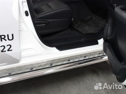 Пороги с листом d-60 Toyota Hilux