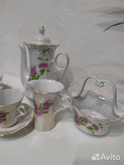 Кофейный сервиз фарфор новый