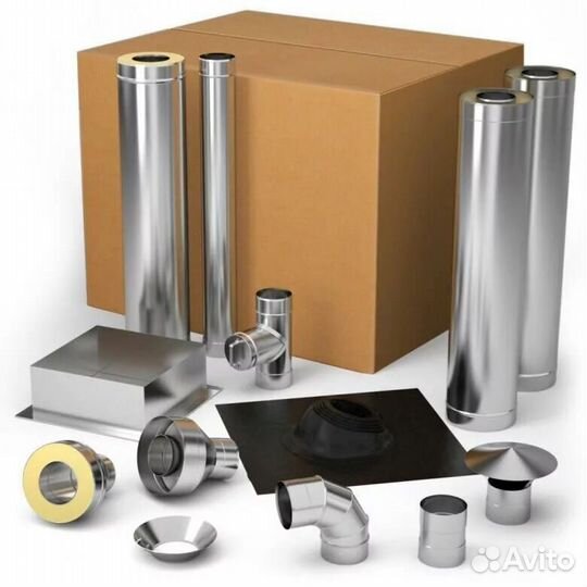 Дымоход Комплект 4 метра 250х300 Прямой Везувий