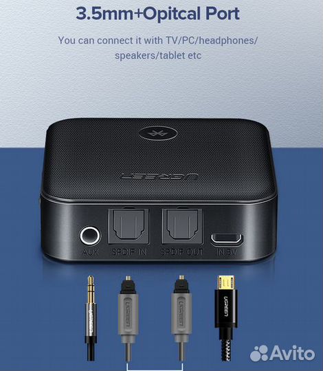 Bluetooth передатчик/приемник звука Ugreen CM144