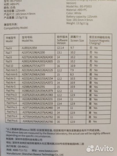 Стилус Baseus smooth writing 2 series wireless