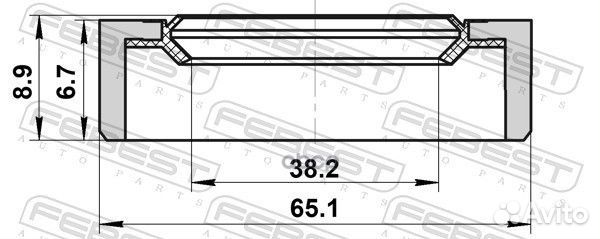 Сальник коробки скоростей 38.2X65.1X6.7X8.9 opel