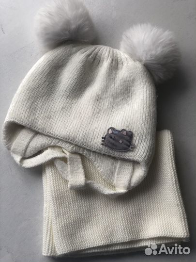 Комплект шапка, снуд окружность головы 44-48 см