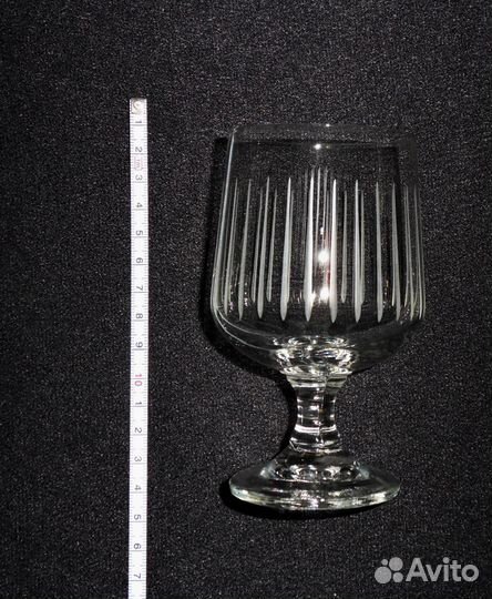 Бокалы на ножке с резным декором СССР 4 шт. Винтаж