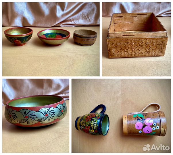 Не комплект. Хохлома. Береста. Дерево