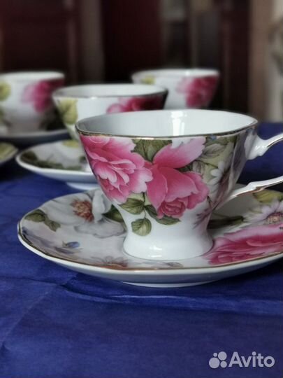 Набор кружки с блюдцами