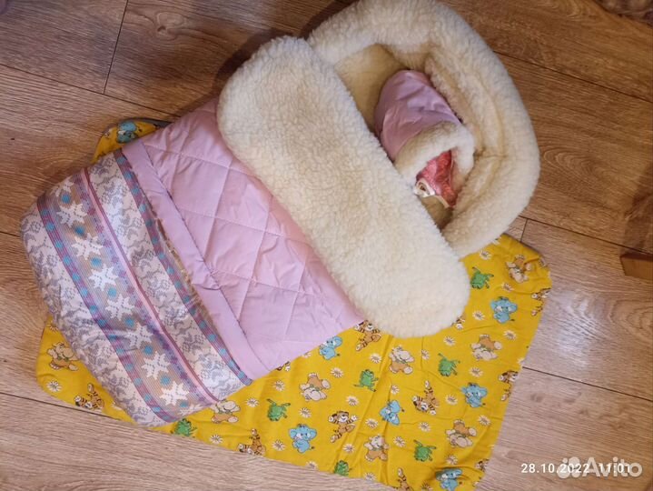 Конверт для новорождённых зима