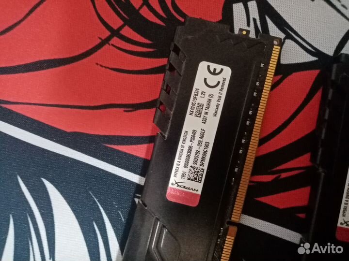 Оперативная память HyperX fury Beast Black 2x4gb