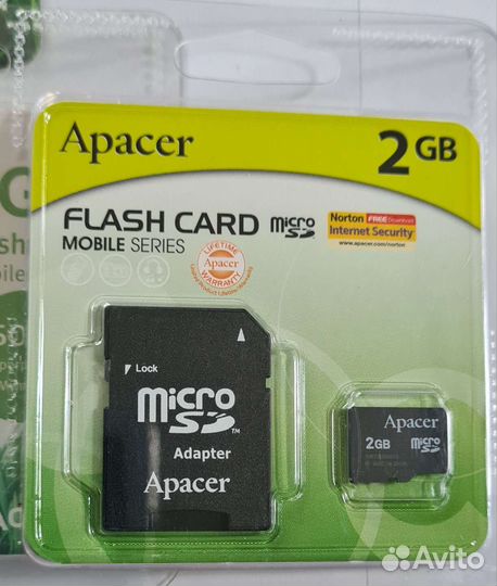 Карта памяти micro sd 2 GB, 4 GB