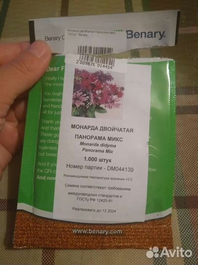 Монарда двойчатая Панорама Микс (Benary)