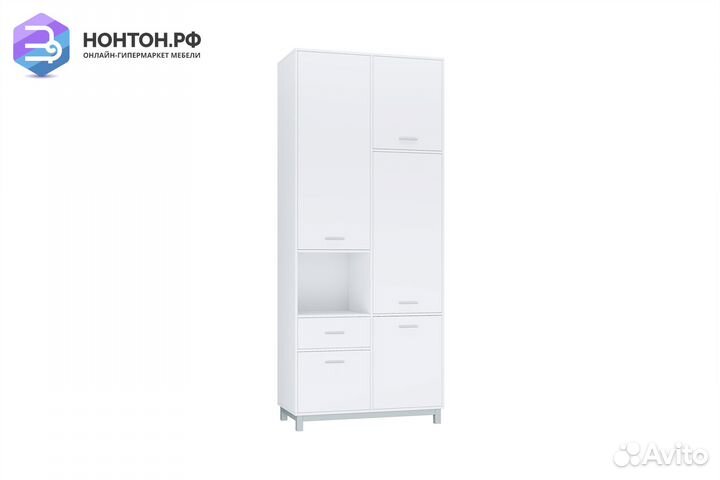 Шкаф двухсекционный Polini kids Mirum 2320 белый