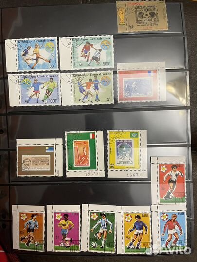 Марки. Спорт. Футбол. Подборка