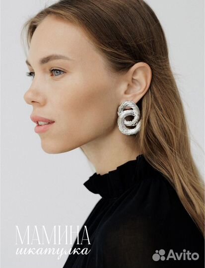Серебряные серьги новые