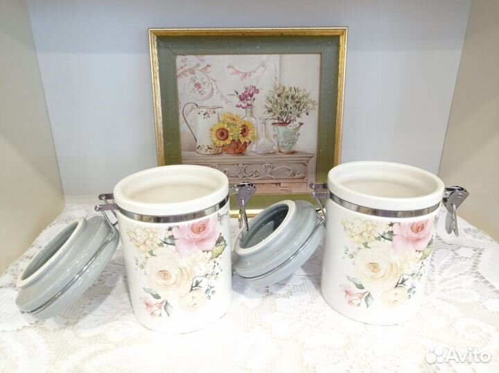 Банка для хранения с крышкой зажимом Белла Анна 60