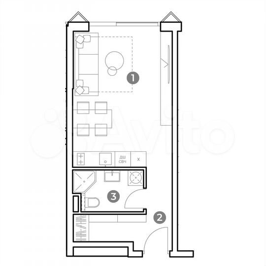 Апартаменты-студия, 31 м², 3/29 эт.