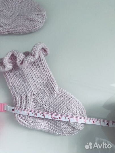 Шерстяные носки пинетки для новорожденных