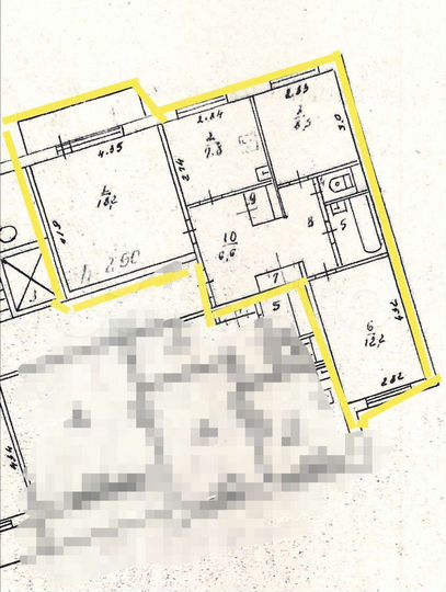 3-к. квартира, 62,5 м², 3/9 эт.