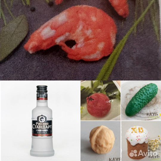 Силиконовые формы для мыла : еда 5 шт