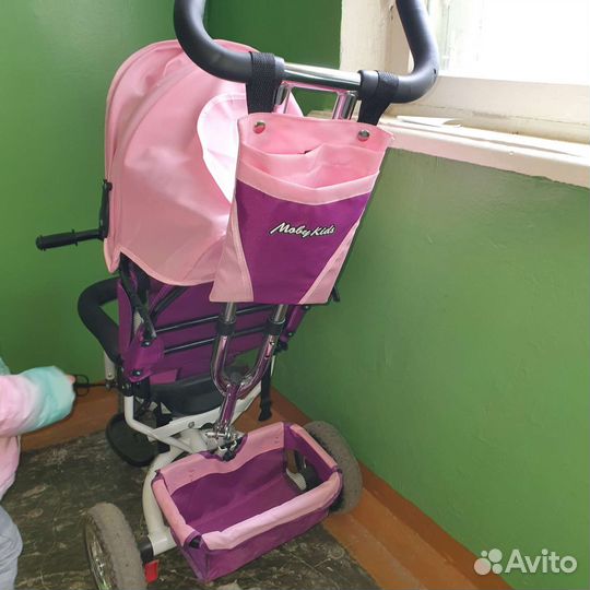 Детский велосипед с ручкой новый