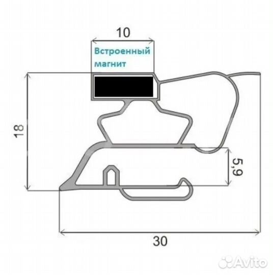 Уплотнитель для дверей холодильника Indesit