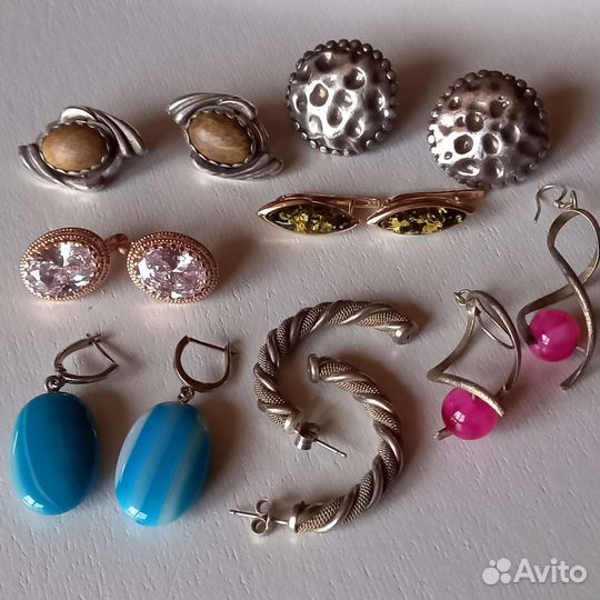 Серьги серебро 925