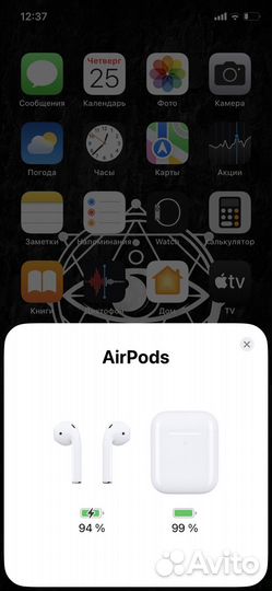 Беспроводные наушники Apple Airpods 2