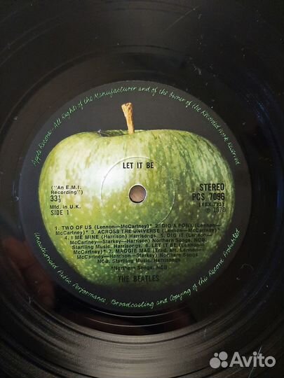 The Beatles LET IT BE 1970 apple records Mfd. in U
