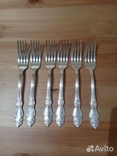 Столовые приборы СССР мельхиор с посеребрением