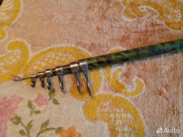 Удилище карповое телескопическое 3,6м +катушка