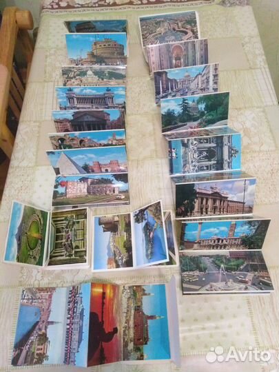 Открытки - раскладушки СССР(Помпеи, Рим и др. )