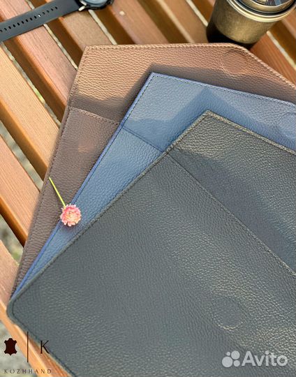 Кожаный чехол для макбук 13