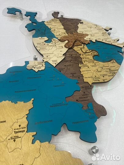 Настенная карта Москвы и Новой Москвы