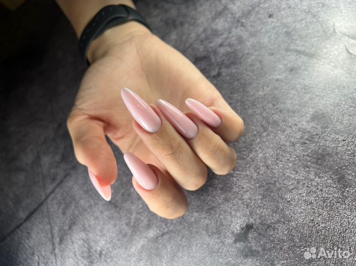 Модель на маникюр,укрепление гелем на курсы