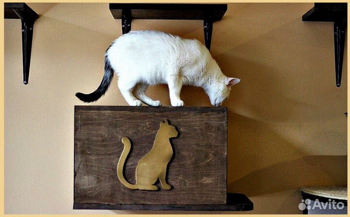 Настенный комплекс,домик,когтеточка для кошек